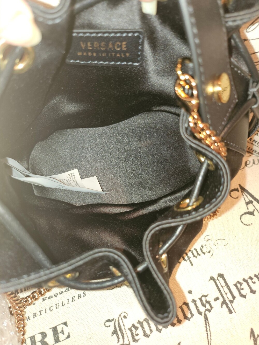 Versace Medusa Charm Evening Satin Hobo Crossbody Top Handle Bag - Picture 6 of 14